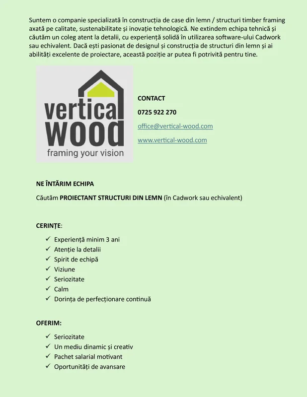 Anunt Recrutare