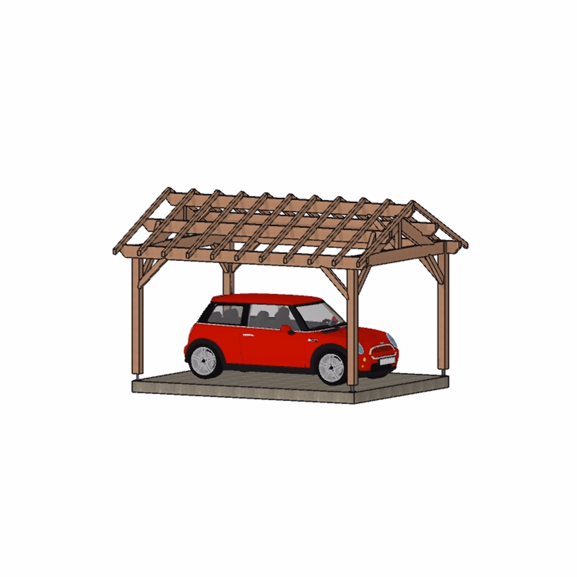 Carport Eco Chambery 2P 3500X4500 Mm
