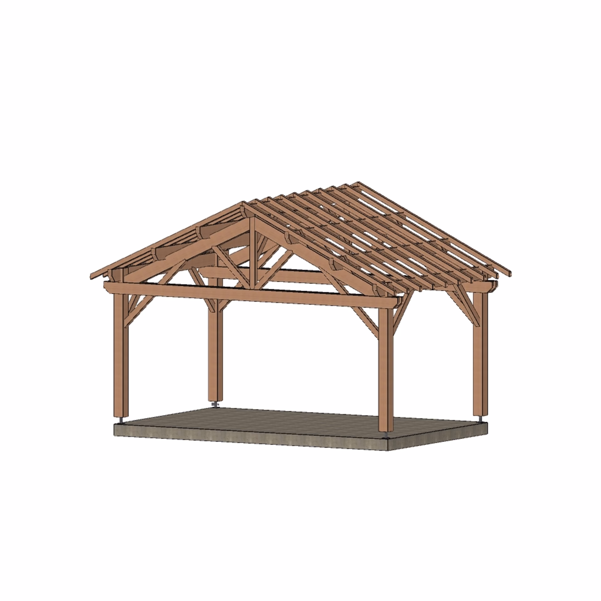 Carport Geneve 2P1V 5500X3500 Mm