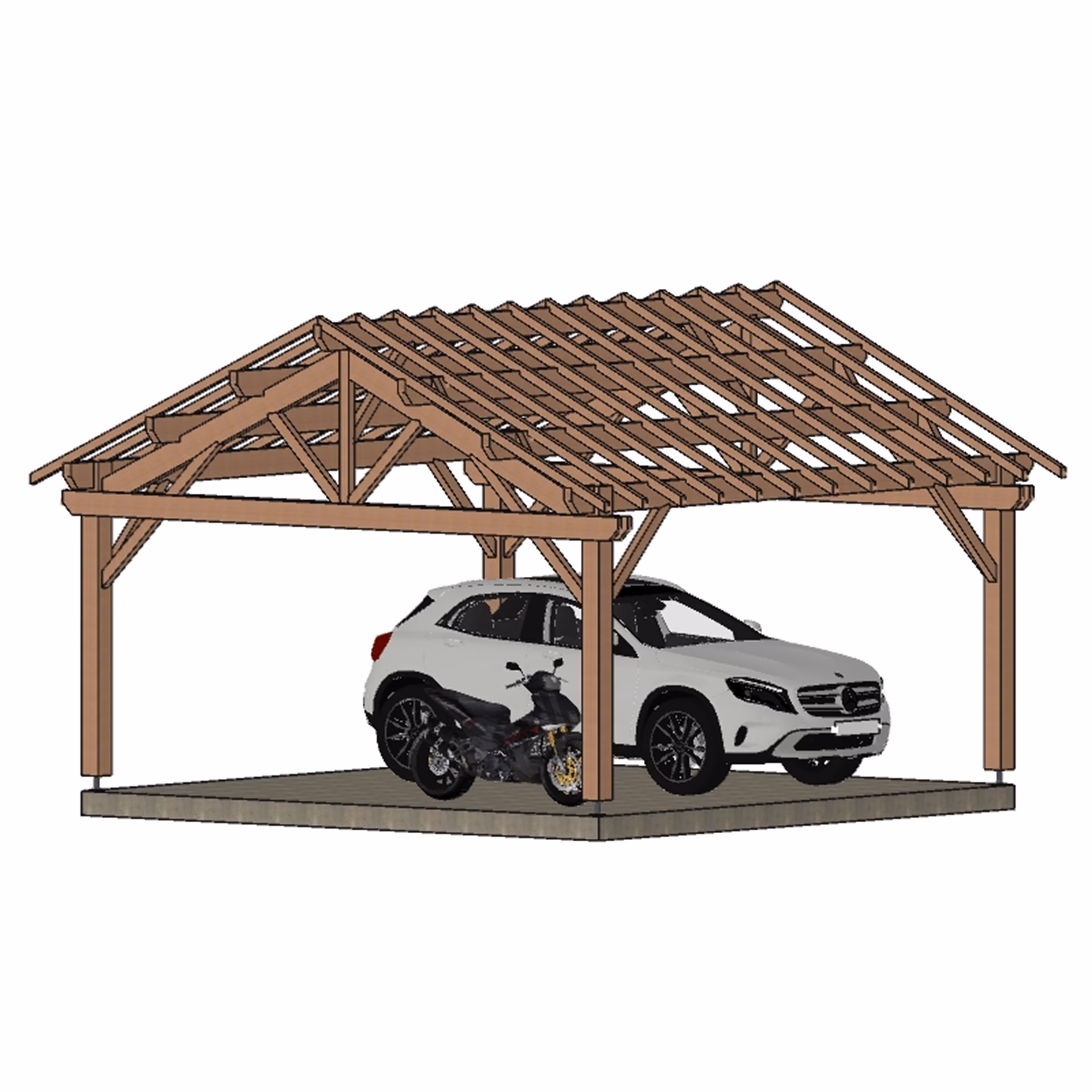 Carport Avoriaz 2P2V 5500X5500 Mm