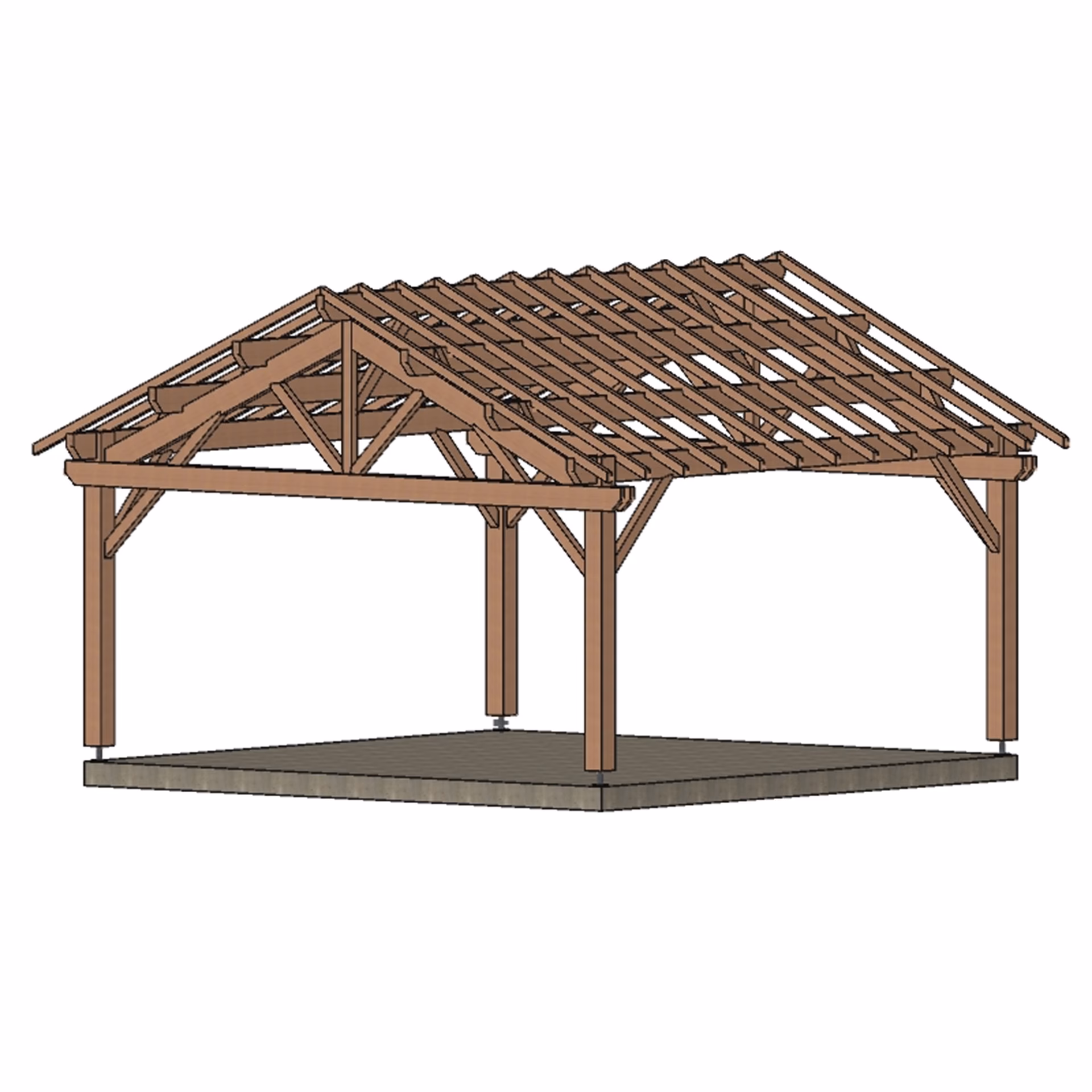 Carport Avoriaz 2P2V 5500X5500 Mm