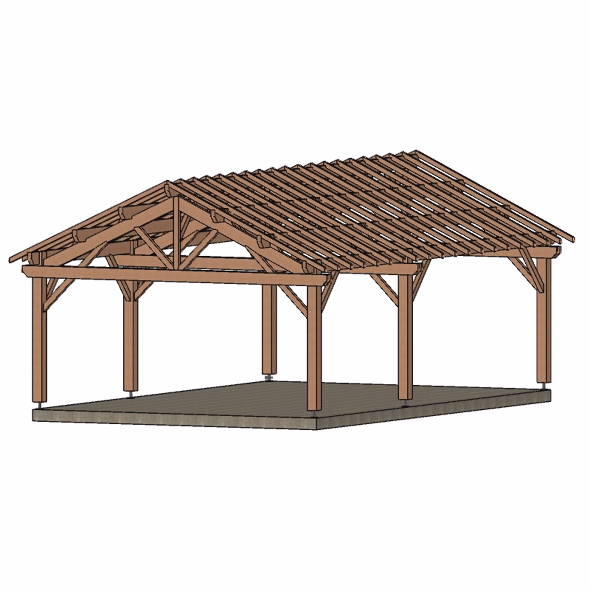 Carport 2P3V 5500X9000Mm