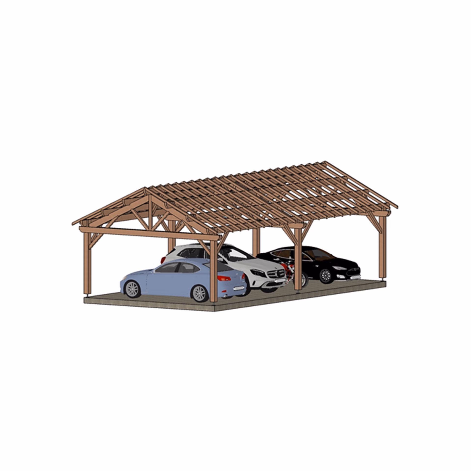 Carport Courchevel 2P4V 5500X10820Mm