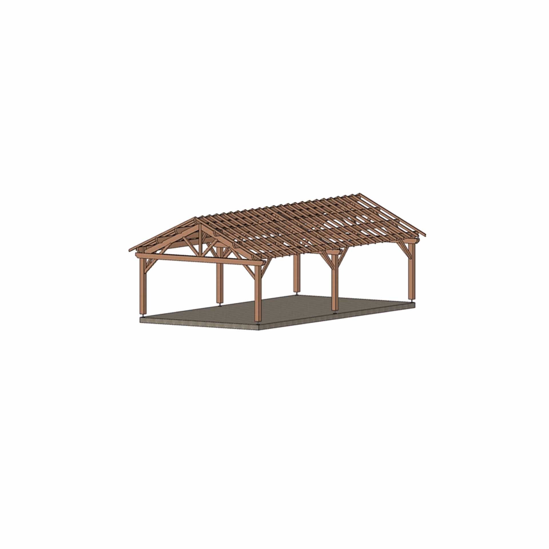 Carport Courchevel 2P4V 5500X10820Mm