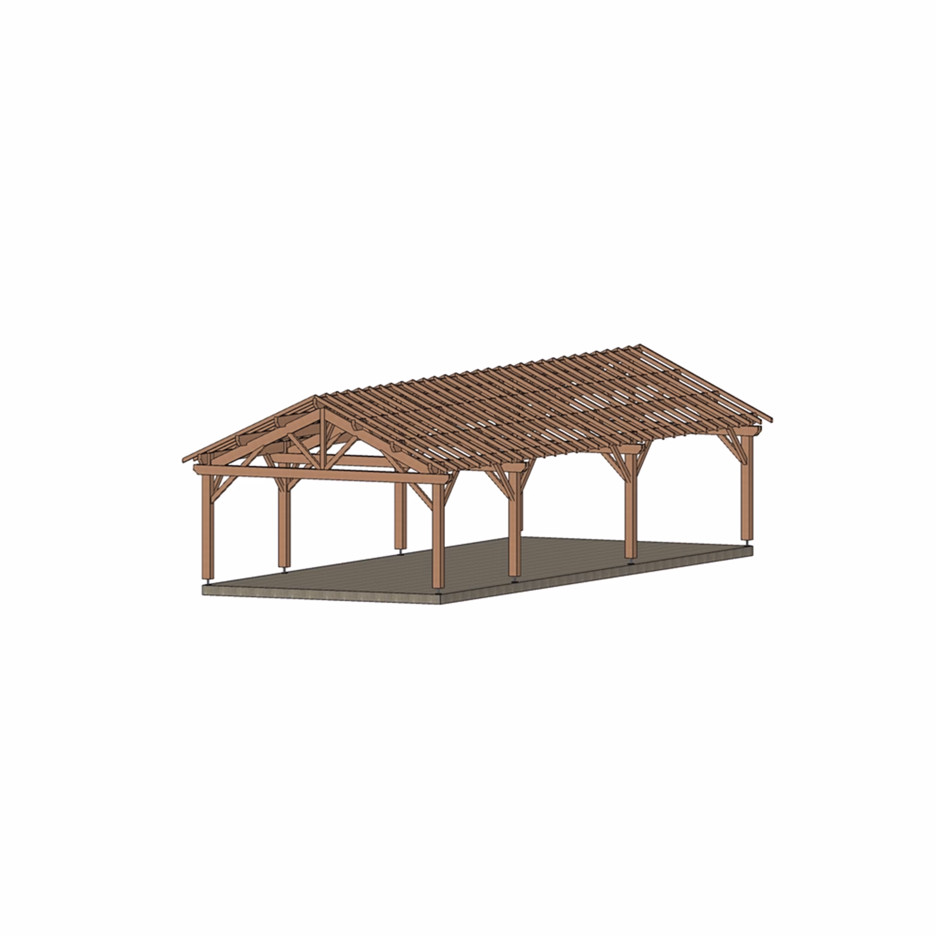 Carport Valmorel 2P5V 5500X14320Mm