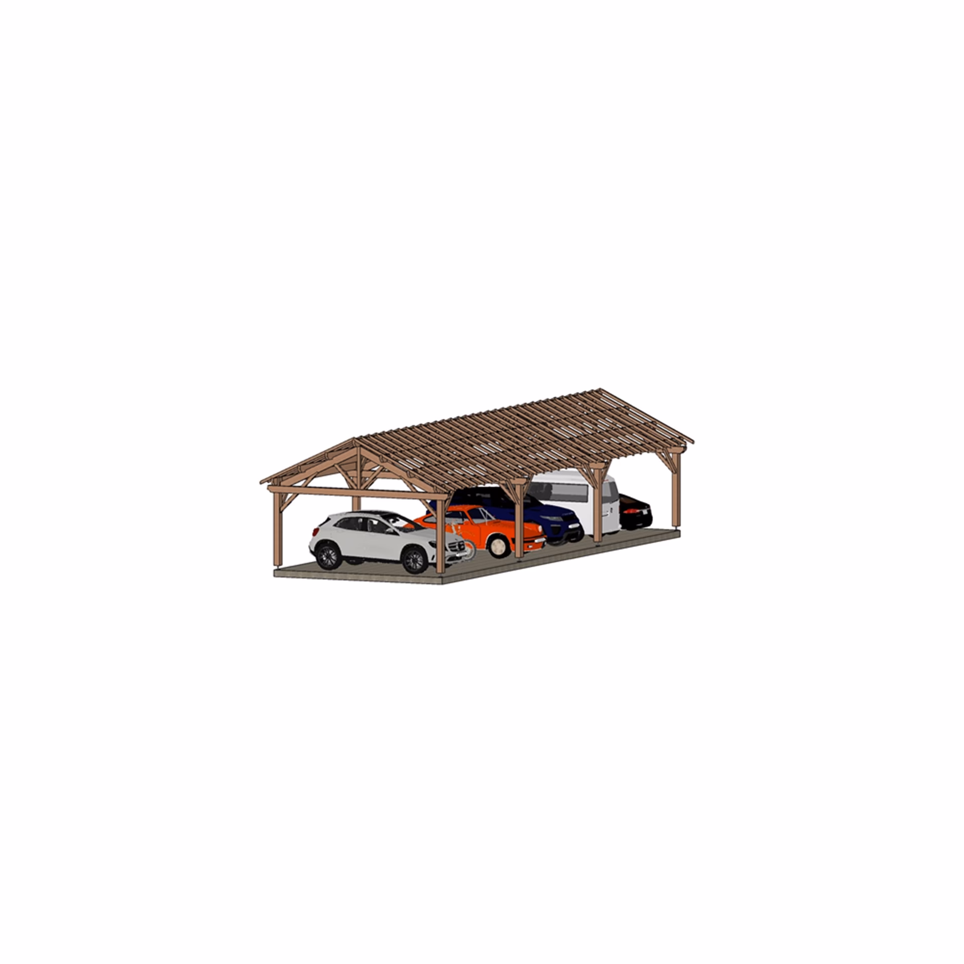 Carport Meribel 2P6V 5500X16140 Mm
