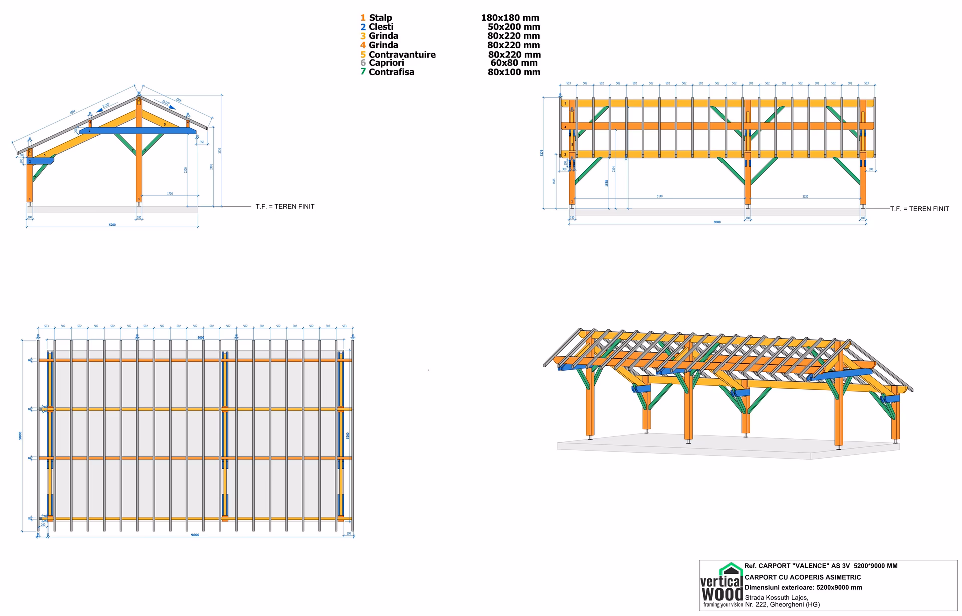 Pt Carport Valence As3V 5200X9000Mm