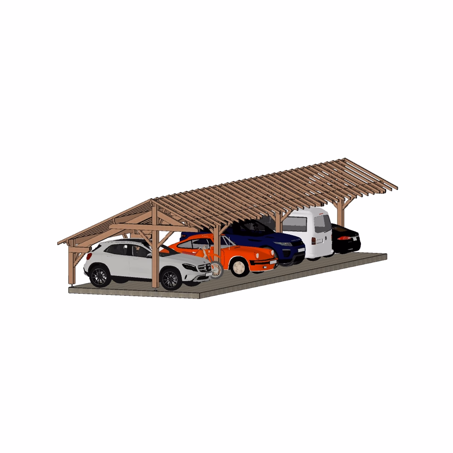 Carport As6V Annemasse 5200X16140 Mm