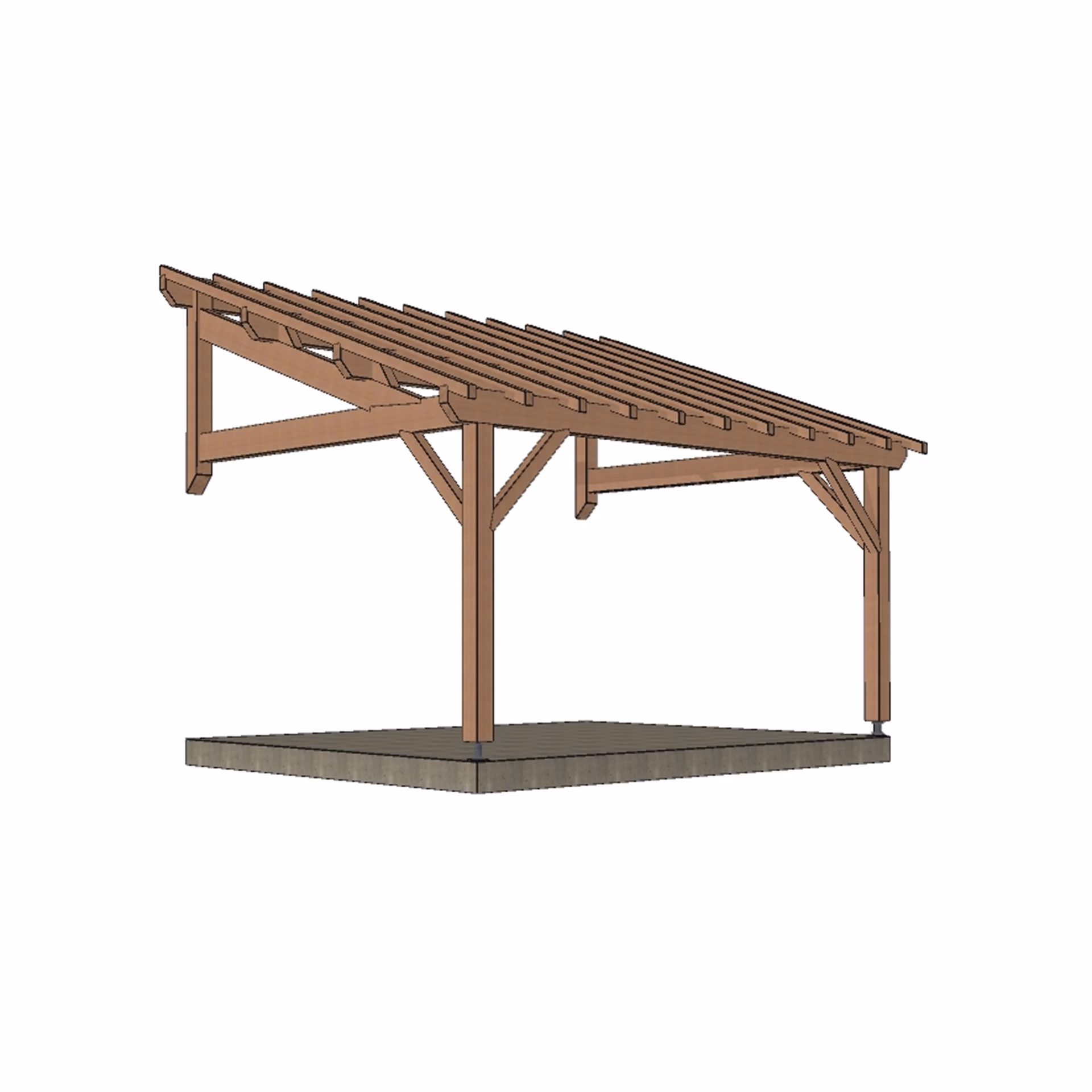 Carport Appentis 1P 3500X4500Mm Nice