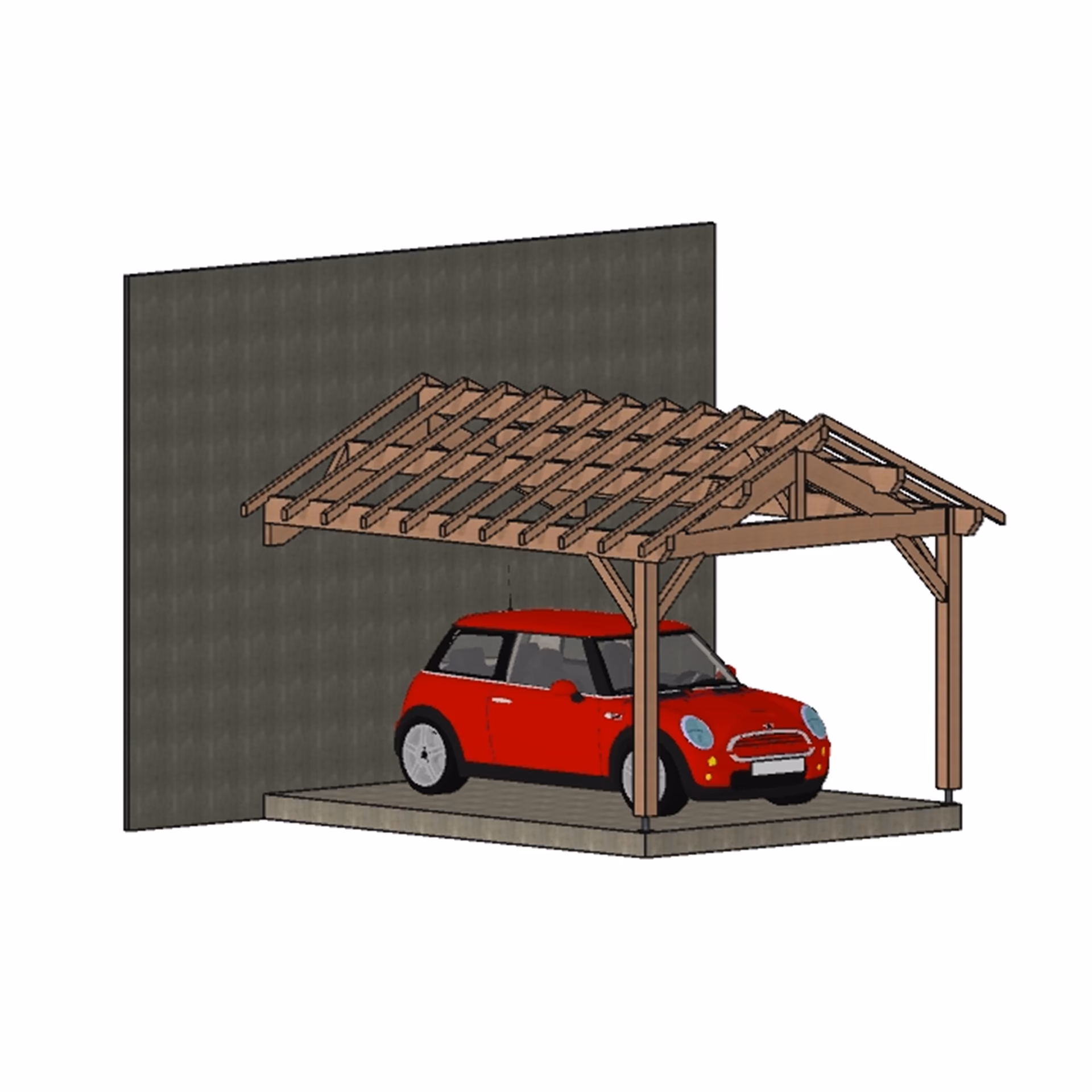 Carport Eco Appenti 2P Aix 3500X4500 Mm