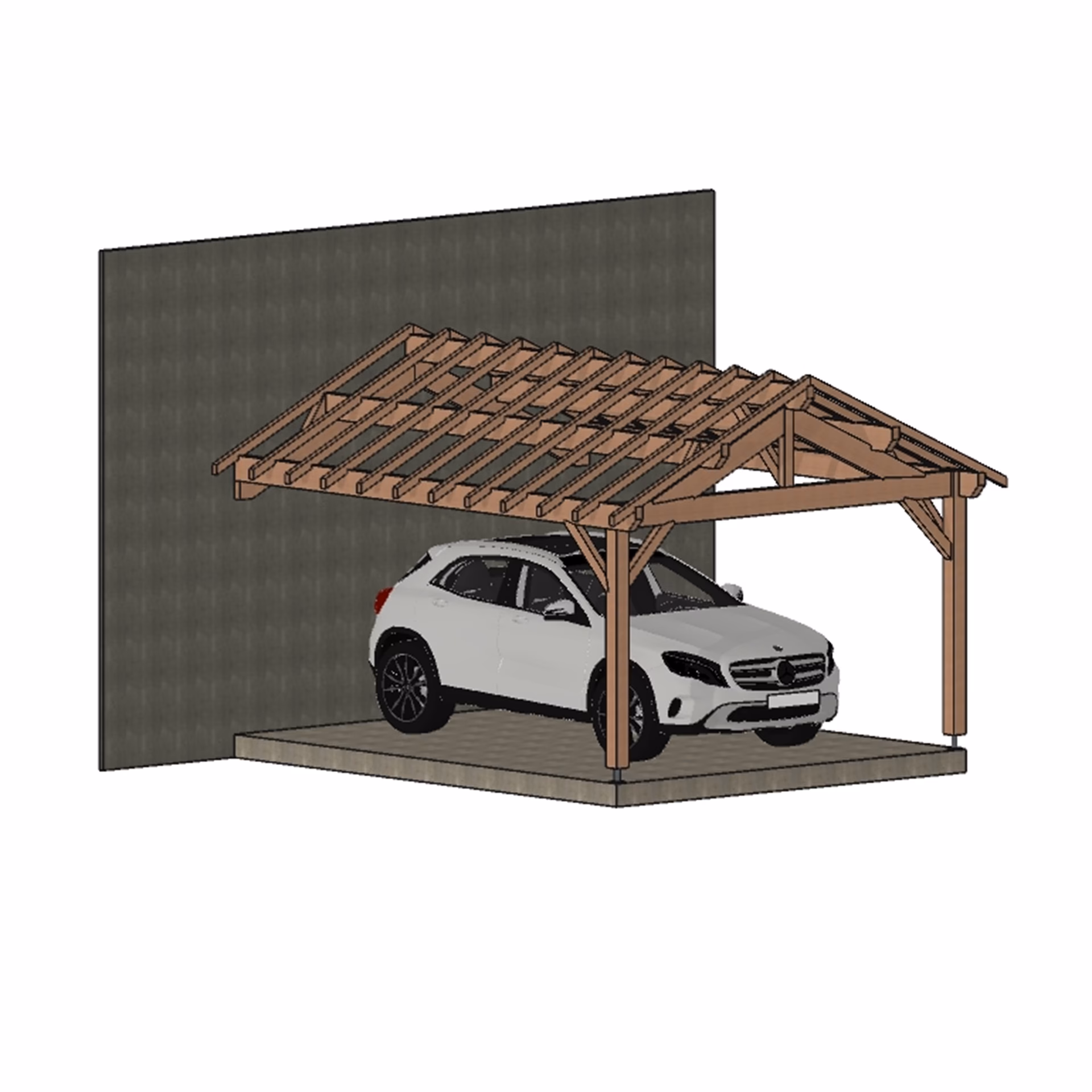 Carport Eco Appentis 2P Antibes 4000X5000 Mm