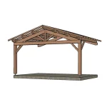 Carport Appentis 2P1V Cannes 5500X3500 Mm 17D