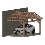 Carport Appentis Pan Gap 5500X3500 Mm 25D