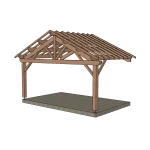 Carport Appentis Pan Gap 5500X3500 Mm 25D