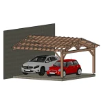 Carport Appentis 2P2V Frejus 5500X5500 Mm 17Deg