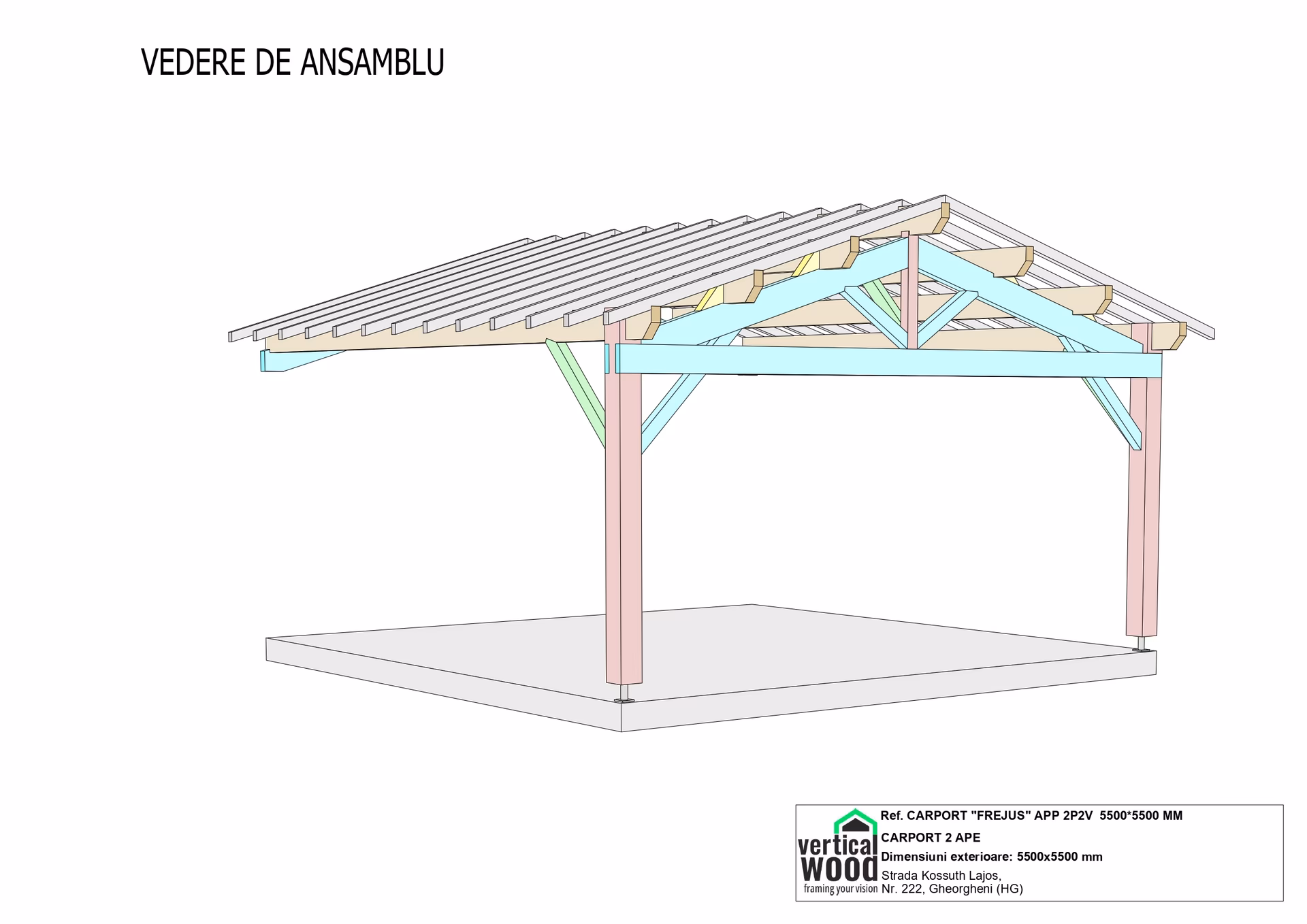 Va Carport Appentis 2P2V Frejus 5500X5500Mm Deg Page