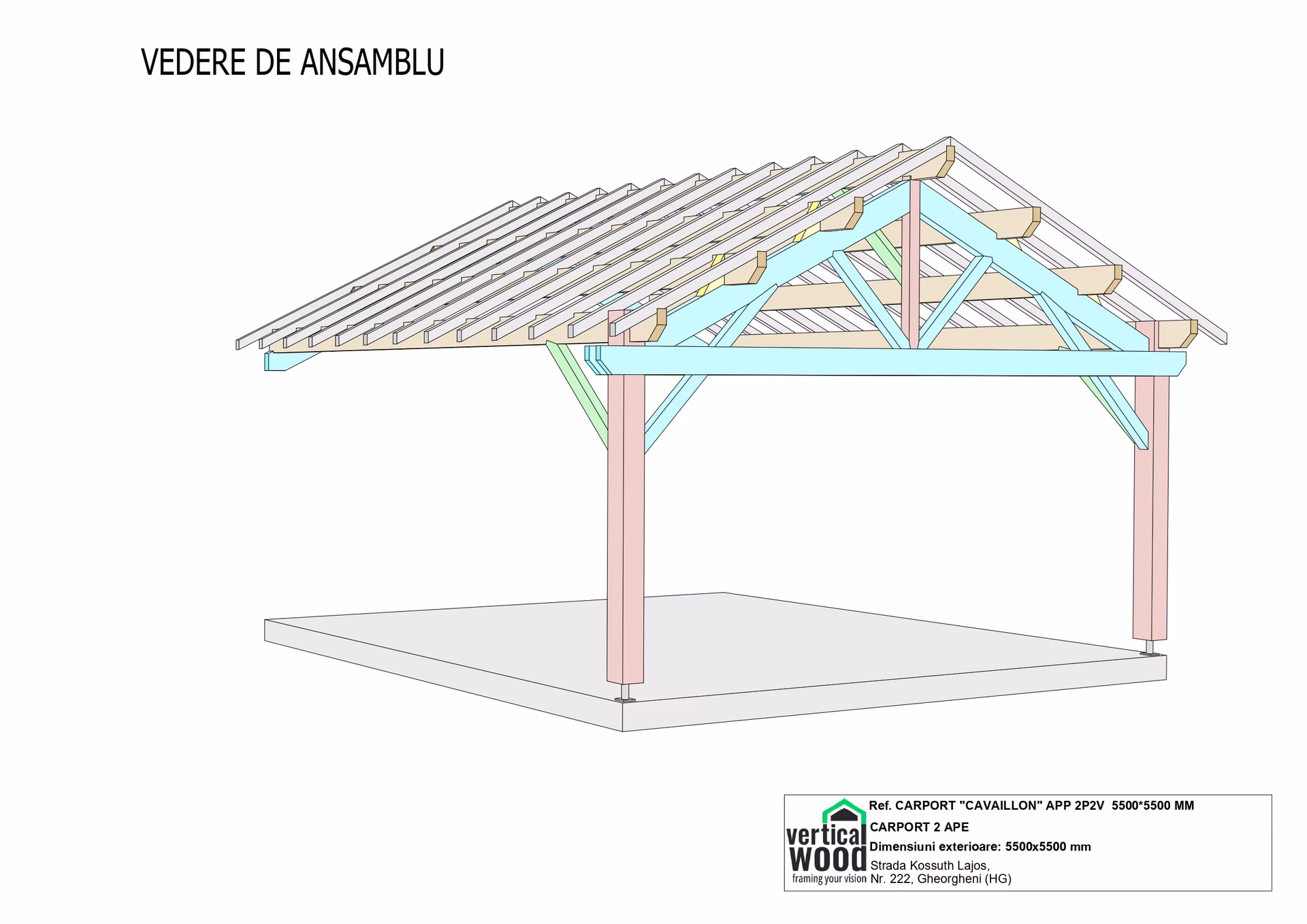 Va Carport Appentis 2P2V Cavaillon 5500X5500Mm Deg Page