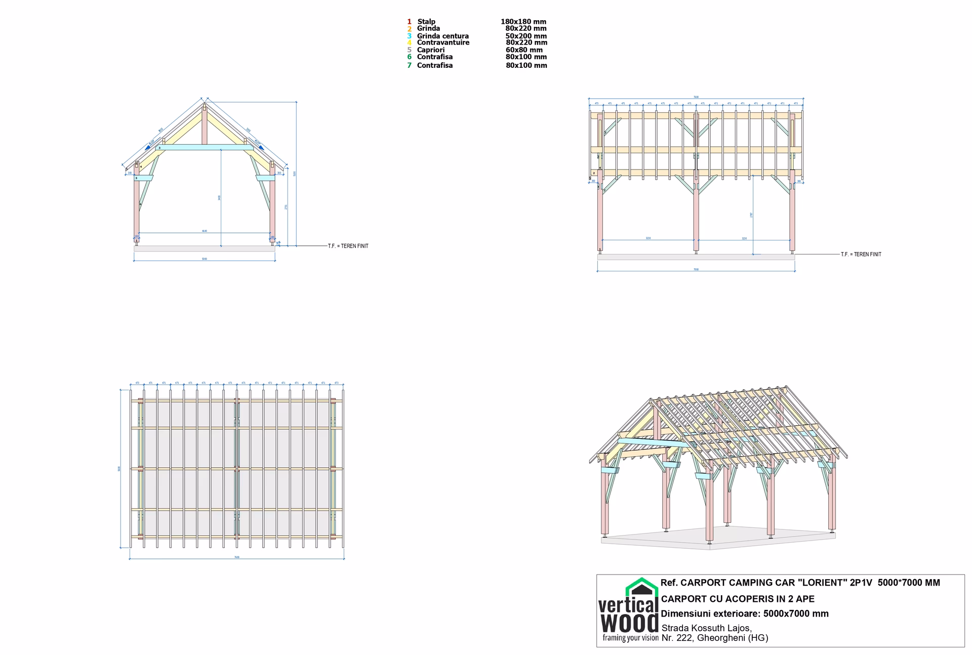 Pt Carport Camping Car Lorient 2P1V 5000X7000Mm Deg Page