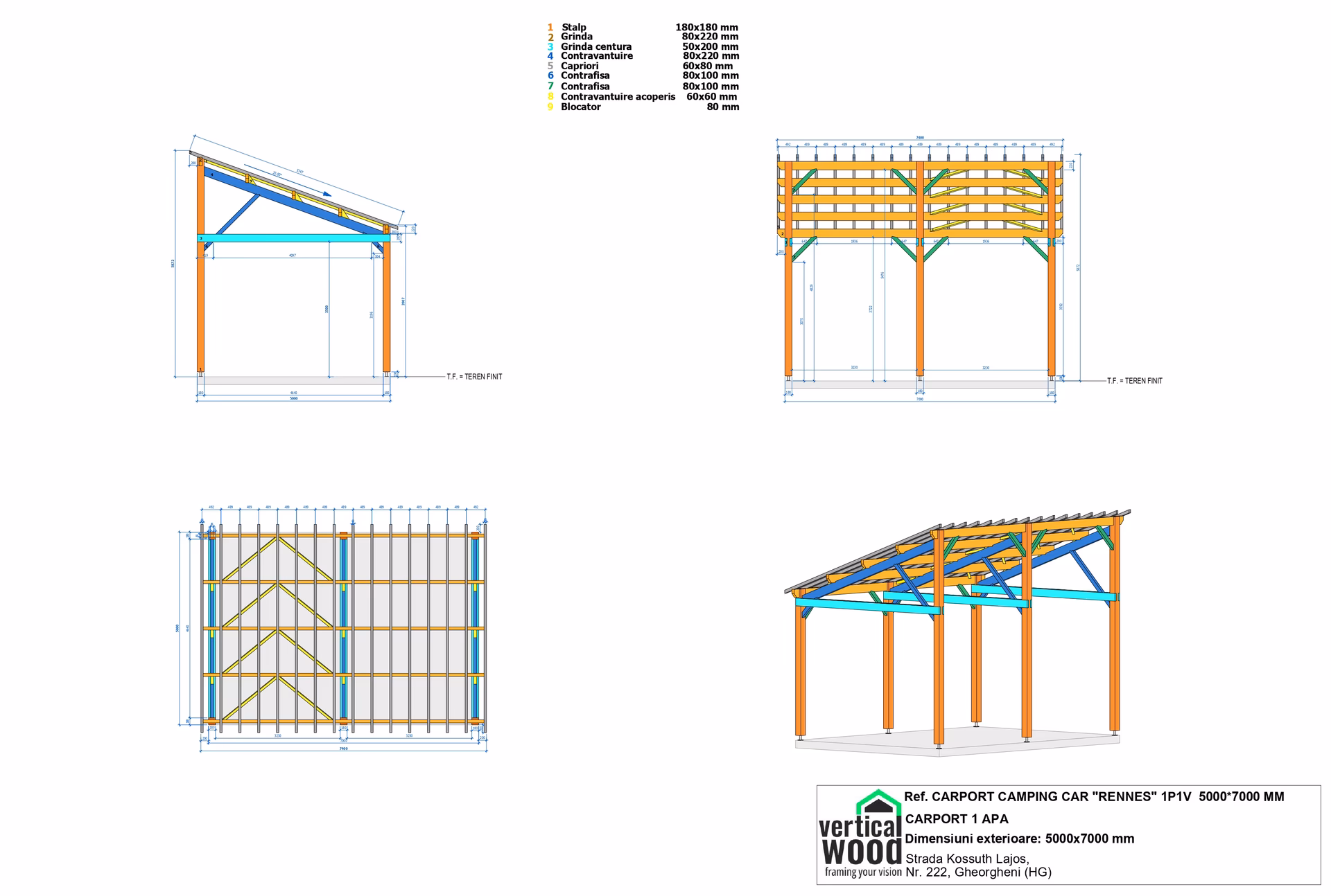 Pt Carport Camping Car Rennes 1P1V 5000X7000Mm Page